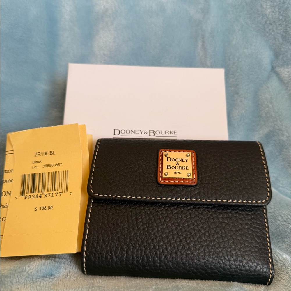 Dooney & Bourke Black Pebbled Leather Wallet